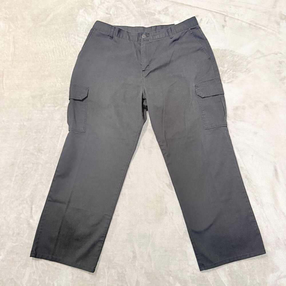 Dickies Mens Relaxed Fit Cargo Utility Pants Size 38x30 Black Workwear